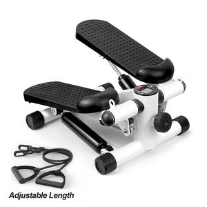 【50% Off】Mini Stair Steppers – Home Exercise Step Machine with Adjustable-Length Resistance Bands, LCD Monitor & Twist Action for Full Body Cardio and Toning