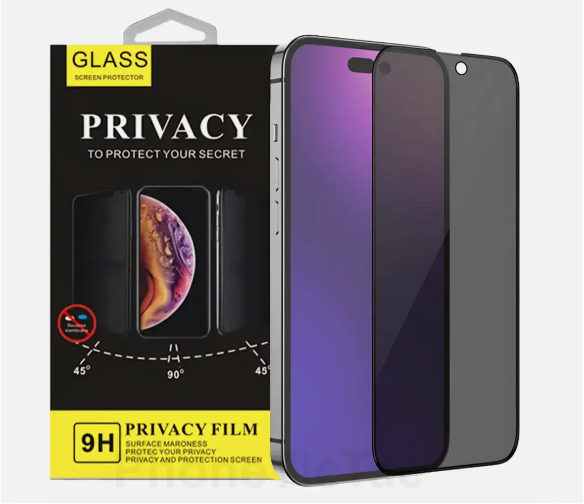 Full Privacy Tempered Glass Screen Protector for iPhone 16 pro