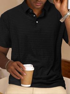 Men's Regular Fit Paisley Print Polo Shirt, Casual Short Sleeve Top for Summer, Fashion Men's Clothes for Daily Wear, Gamis