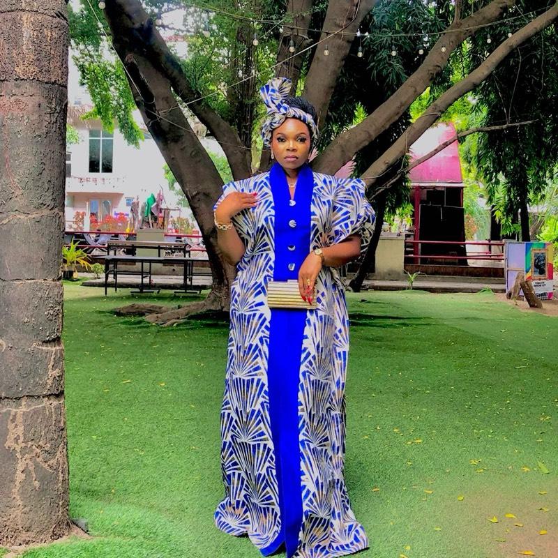 Golden brown brocade boubou, owanbe dress, party dress 1