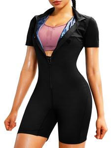 Women's Sauna Shaping Bodysuit, 5-Time Sweat-wicking Jumpsuit Women's Waist Trainer Belly Fat Workout Sportswear