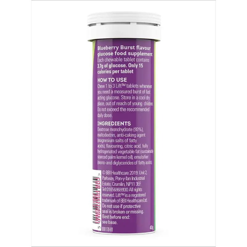 Gluco Tabs Blueberry Burst Glucotabs 10 tablets - Wellness Supplements 3