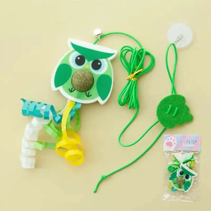 Cat Kitten Door Hanging Foam Animals with Catnip Ball or Matatabi Fruit - Perfect for Your Feline Friend 4