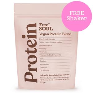 Vegan Protein Blend by Free Soul – Premium Plant-Based Protein Powder | Designed for Women | Multiple Flavours | 600g Pouch | 20 Servings