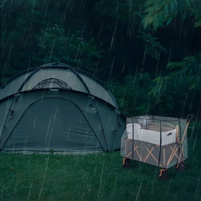 Clear Folding Trolley Cart Rain Cover for Camping - Folding Wagon Rain Cover 4