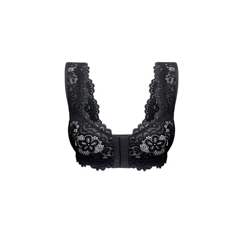 Women's Floral Lace Front Closure Fashionable Bra Lingerie – Elegant and Comfortable Support 5