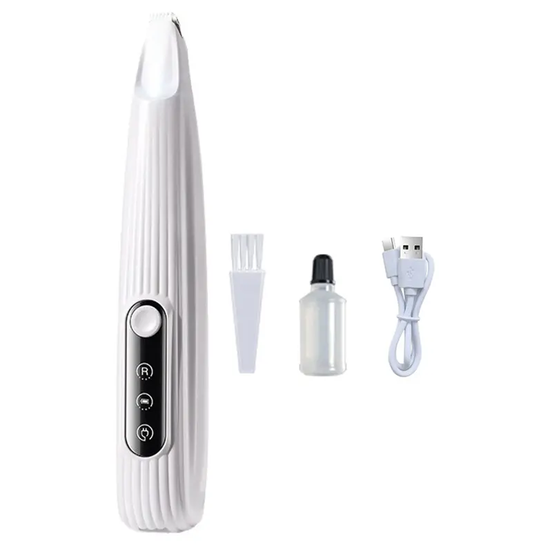 Dog Paw Trimmer with LED Light Fully Waterproof Portable Pet Hair Trimmer with Display Dog Clippers Grooming 18mm Widen Blade 6