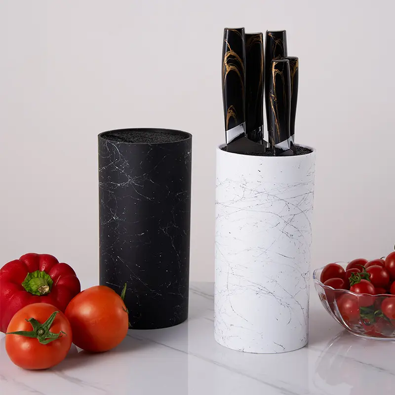 Amazon Cross-Border Storage Knife Holder Knife Storage Tube Kitchen Supplies Free Insert Creative Knife Block Cylinder Knife Block 0