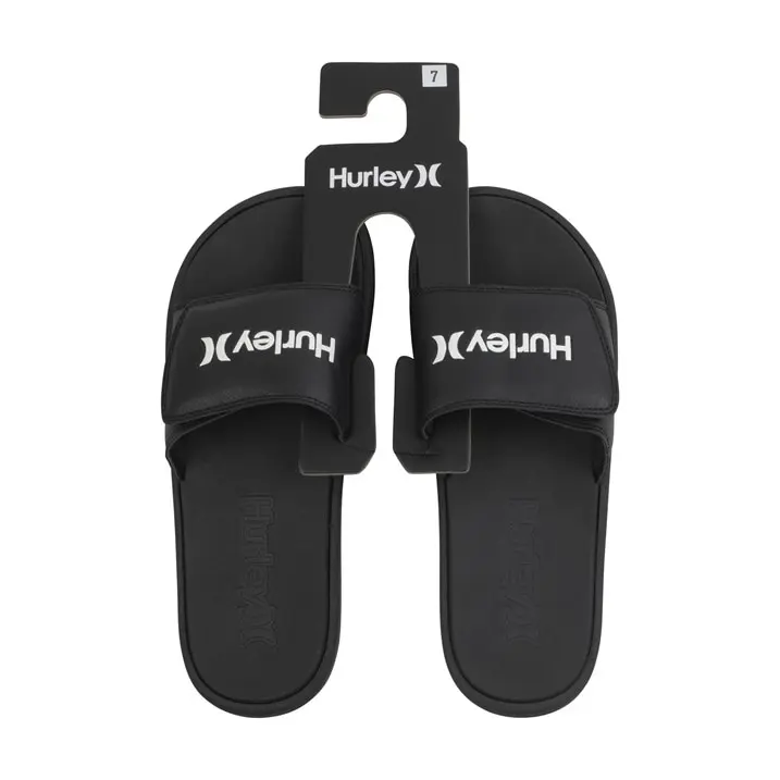 Hurley Mens Velco Sliders Pool Beach Slip On Slide Summer Shoes Flip Flops