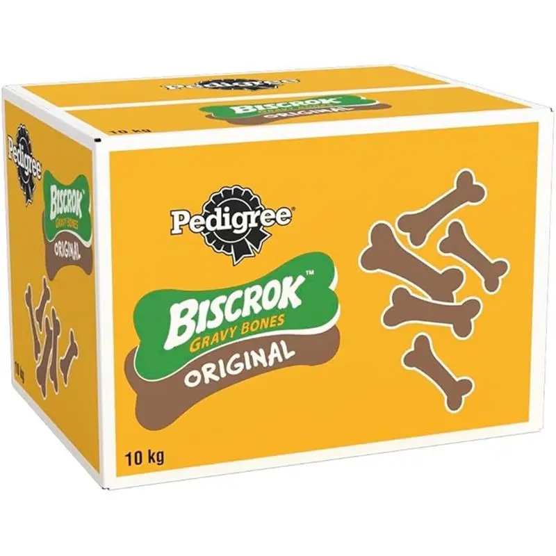 Pedigree Biscrok Original 10 kg Snacks, Dog Treats Gravy Bones Biscuits Dog Treats, Megapack 0