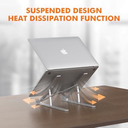 Adjustable Laptop Riser for Desk, Portable Laptop Stand with 6 Angle Adjustment 5