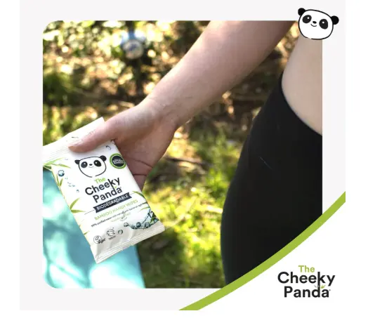 The Cheeky Panda  Bamboo Hand Wipes | 12 Travel Wipes | 100% Plastic Free and Biodegradable Wet Wipes 2
