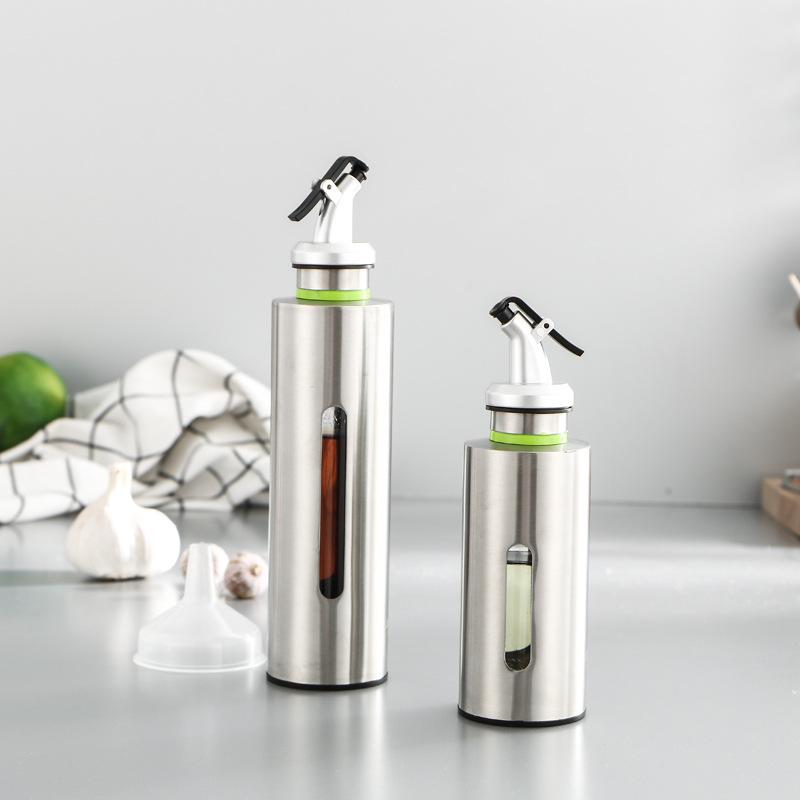 304 Stainless Steel Oil Pot Kitchen Household Size Anti-Leakage Control Oil Pot Seasoning Sauce Sesame Oil Small Vinegar Bottle Pot 2
