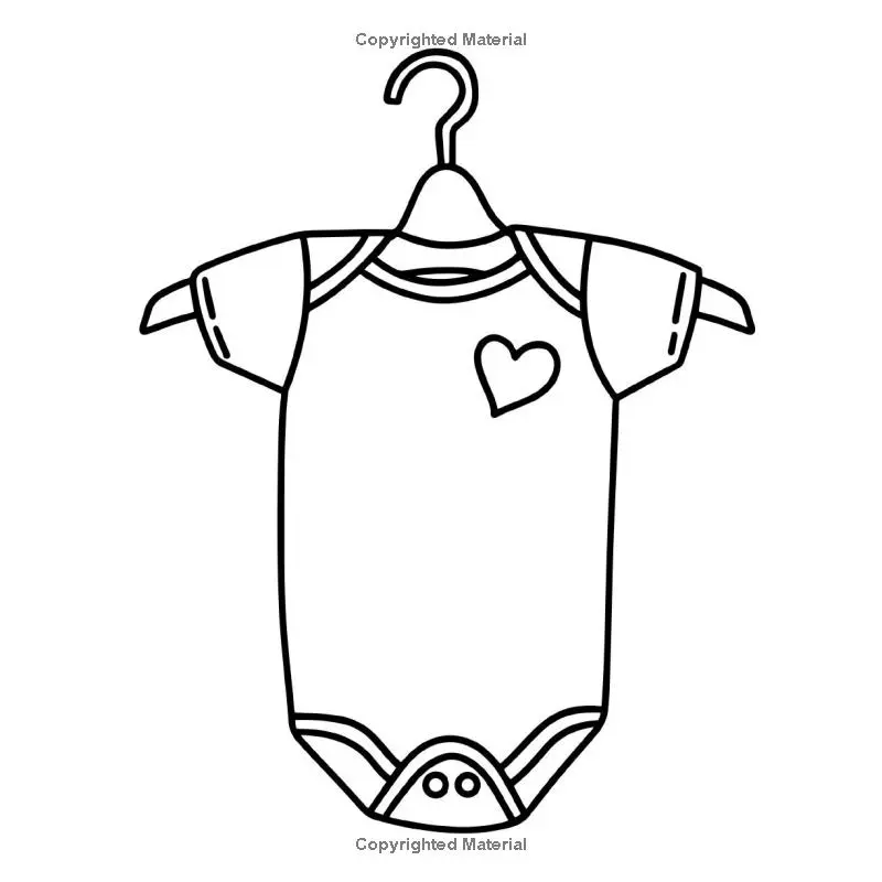 Baby On Board Coloring Book: Bold & Easy For Adults & Kids. Relax & Unwind With These 50 Cute, Big & Simple Illustrations. Perfect Pregnancy Baby Shower Gift 3