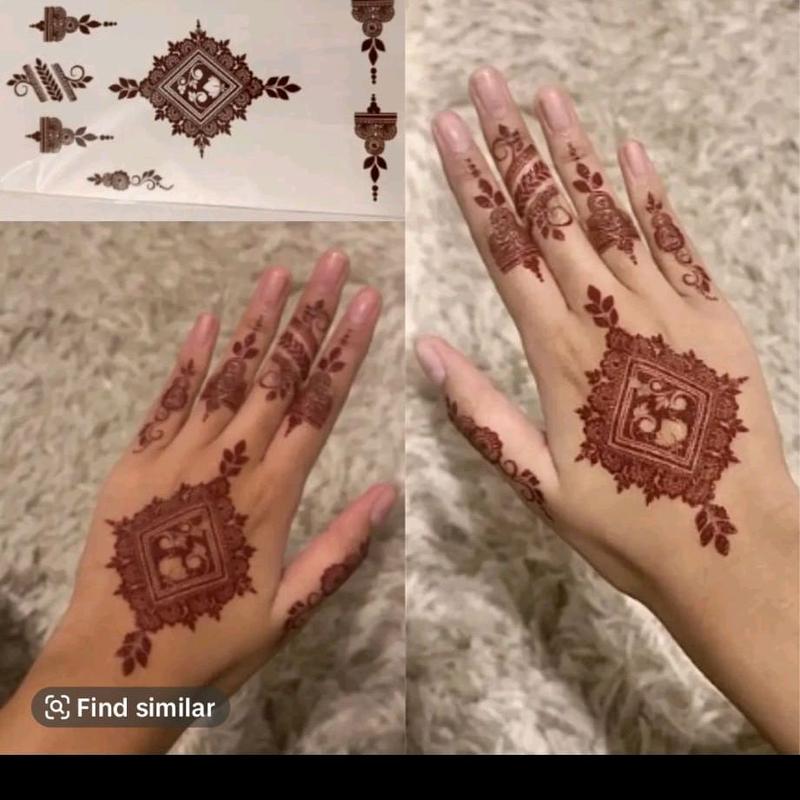Temporary Henna Tattoo, Henna Sticker 0