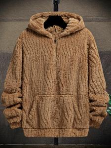 Men's Regular Fit Letter Print Drawstring Zip Up Hoodie, Casual Long Sleeve Hooded Sweatshirt for Fall & Winter, Hoodies for Men, Men's Clothes for Daily Wear