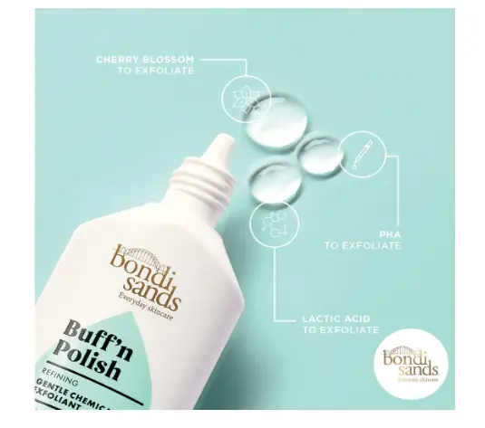 Bondi Sands Buff’ N Polish Gentle Chemical Exfoliant 30ml| Enriched with Cherry Blossom | Suitable for sensitive skin | Vegan + Cruelty Free| 30ml/1.01 Fl Oz 4