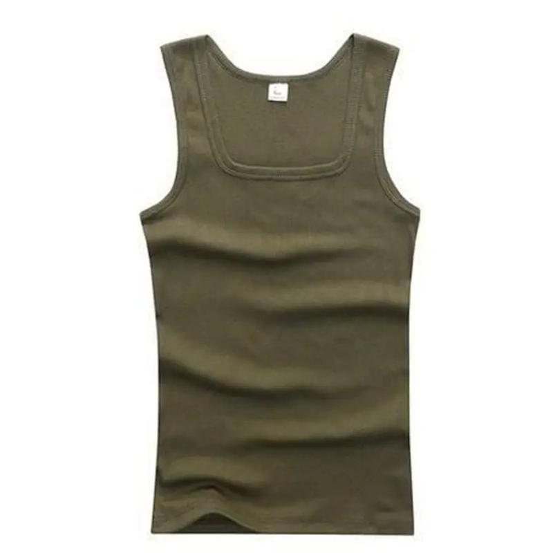 Hot Sale Summer Male clothes Women Basic Elastic tank top Pure Cotton Sleeveless Men's t-shirt Bodybuilding Fitness T-shirt Menswear Socks Gamis Bestie Operator Beige Plain 6