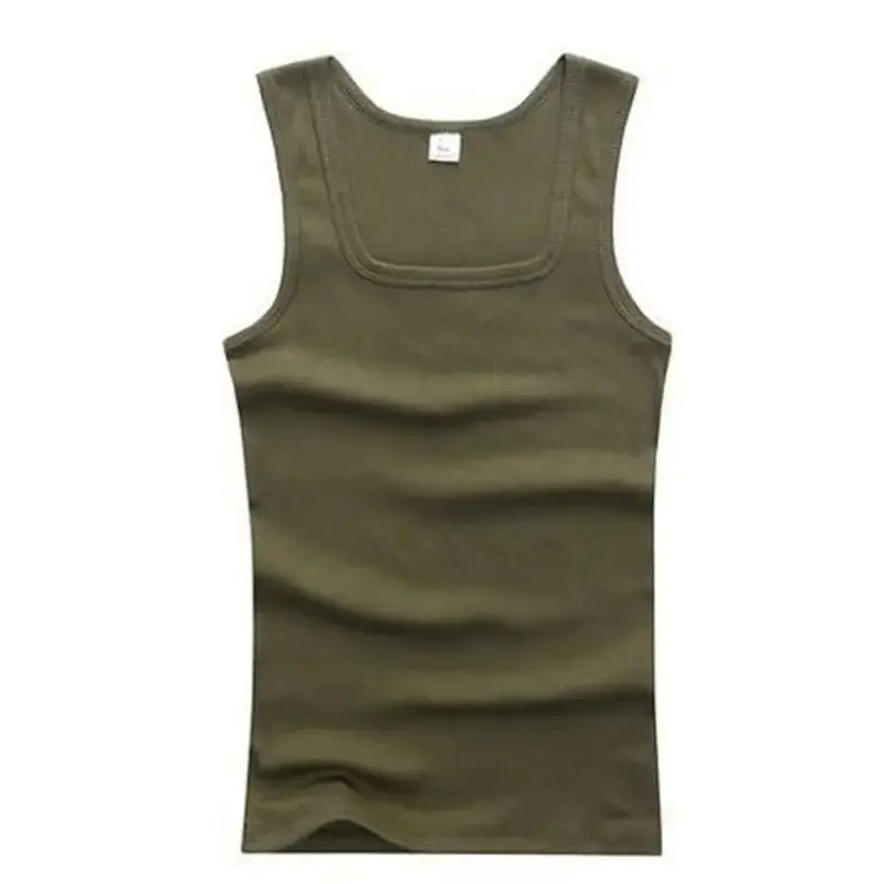 Hot Sale Summer Male clothes Women Basic Elastic tank top Pure Cotton Sleeveless Men's t-shirt Bodybuilding Fitness T-shirt Menswear Socks Gamis Bestie Operator Beige Plain 6