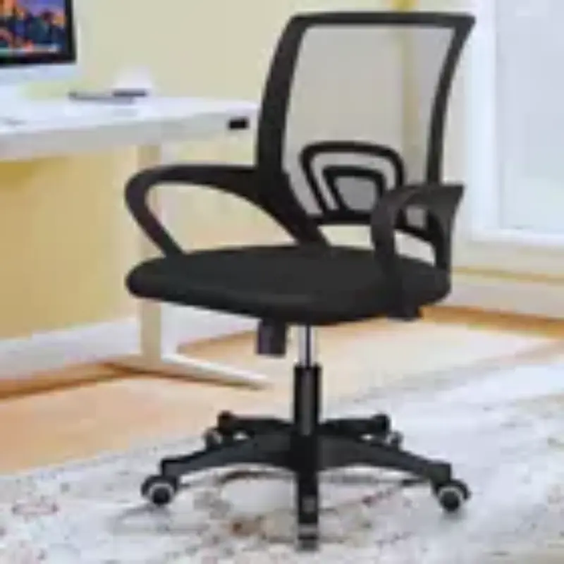 Adjustable Height Swivel Mesh Ergonomic Home Office Chair for Computer Desk - UK 1