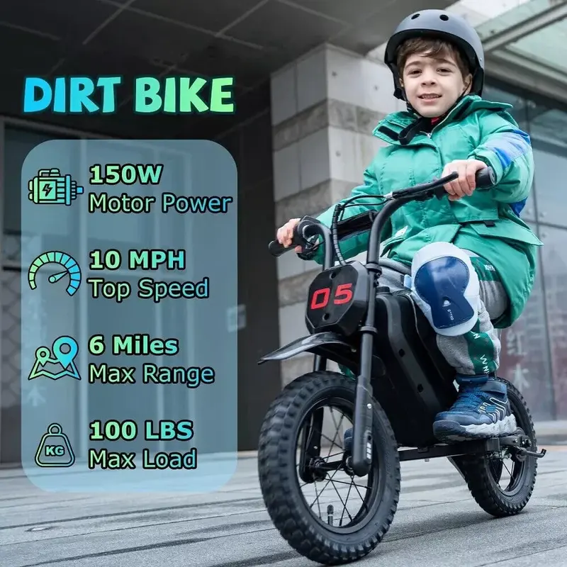 Evercross EV05M 12" Electric Motorcycle 150W motor for 3-12 Kids Motorcycle 4