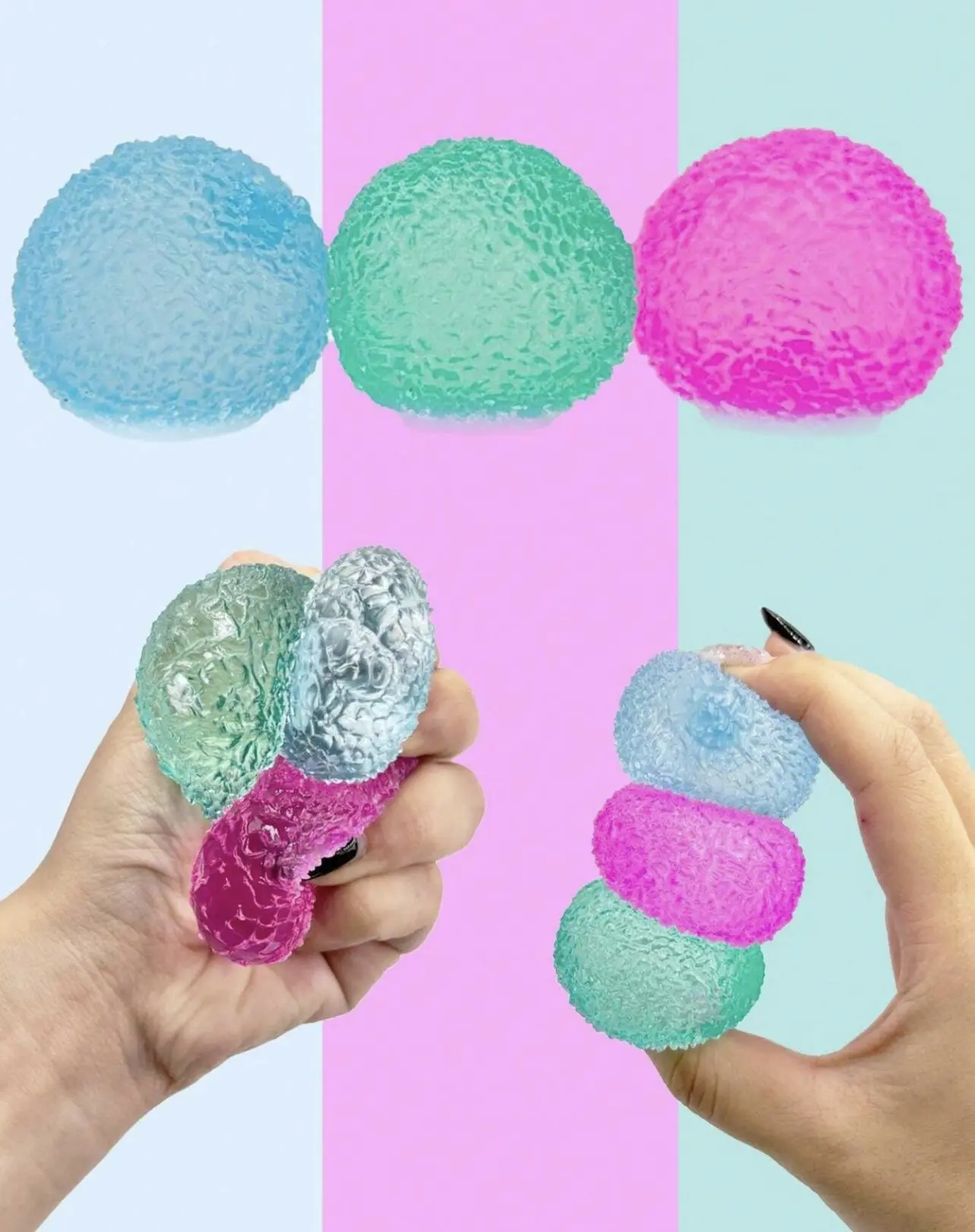 Textured mini sugar ball stress anxiety reliever maltose ball squishy
