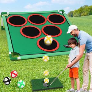 3 in 1 Golf Target Set, 1 Set Indoor and Outdoor Sports Toy, Golf Game Toy, Parent-child Interactive Game Toy, Gift for Boys & Girls
