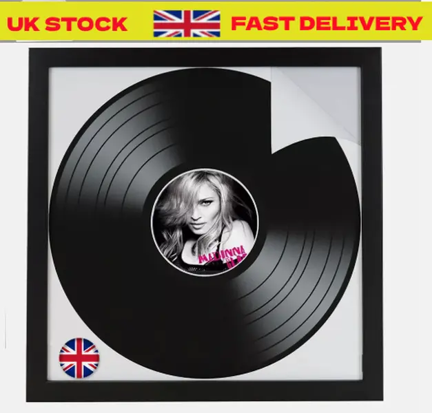 12" Vinyl Record Frame Wall Album Art Display Frame for LP Cover Sleeve Black
