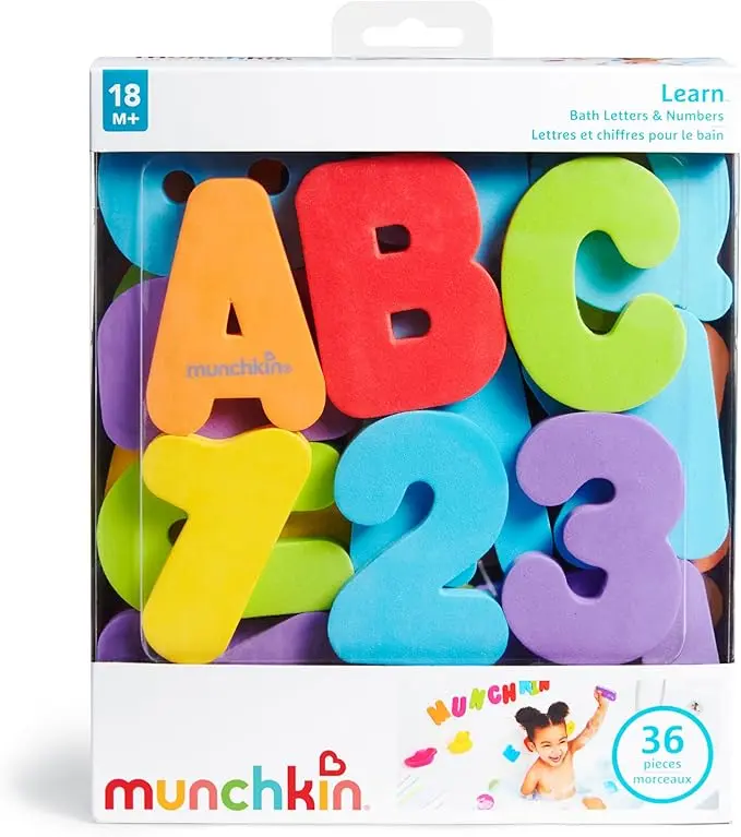 Baby Bath Foam Letters & Numbers | Mess-Free Baby Bath Toys & Shower Toys | Sticks on Tiles & Porcelain | Creative Toddler Bath Toys | Removable Toddler Bath Toys 4
