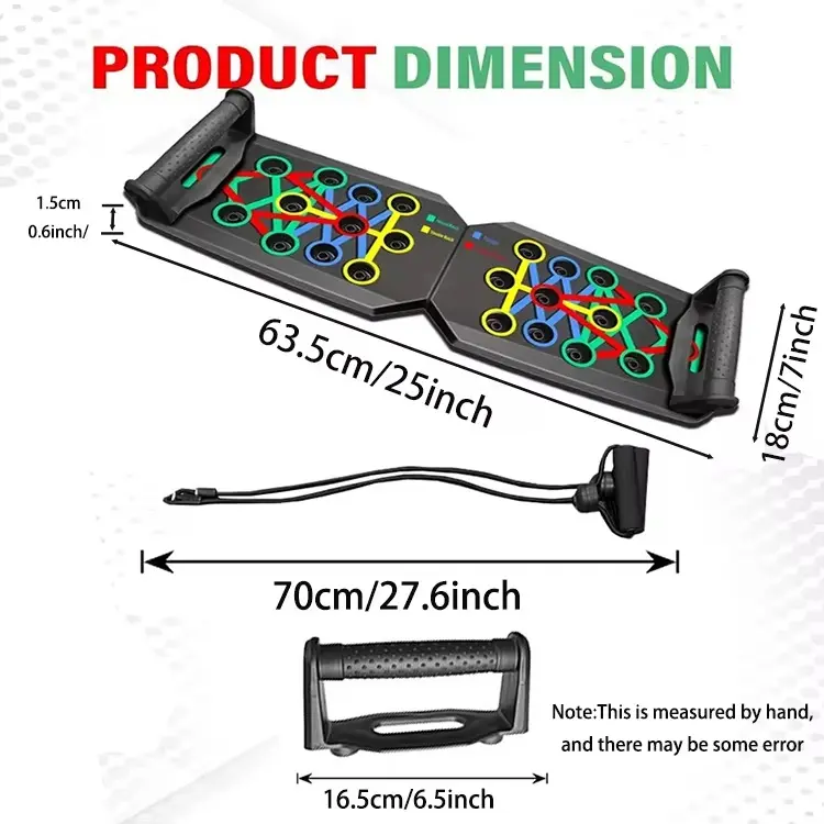 Foldable Push Up Board for Upper Body Strength Training 24-in-1 Multi-Functional 5