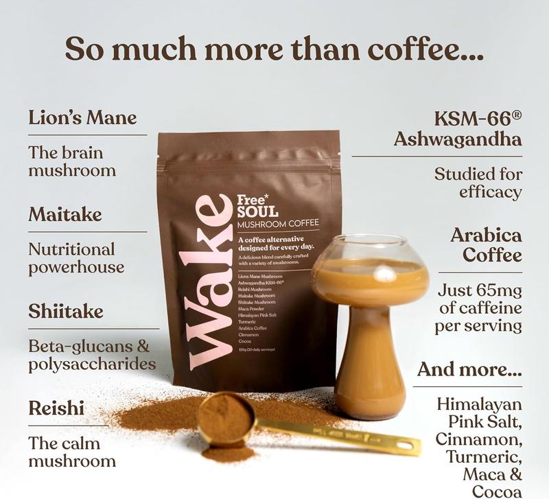 Wake Mushroom Coffee & Coffee Mug Bundle by Free Soul 1