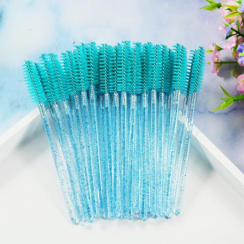 Product Introduction of 50pcs Disposable Eyelash & Eyebrow Brush Tools, Glitter Crystal Design Eyelashes Brushes Comb, Daily Makeup Tools, Professional for Women, Eyelashes Makeup Tools, Back To School Essentials, Birthday Box for Girl, Holiday Essentials, Valentine's Day Gift 4