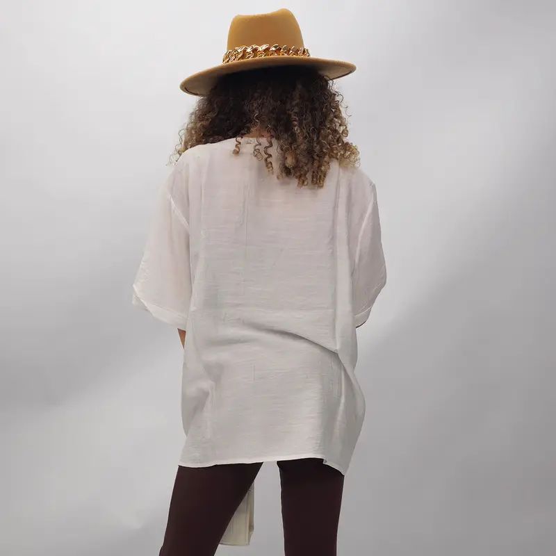 Love My Fashions Womens Short Sleeve Tree Ring Cotton Top Front Button Round Neck Loose Fit Spring Summer Casual Comfort For Womens  Everyday 8