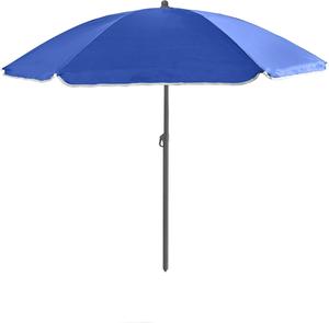 2.4m Garden Parasol Umbrella Sun Shade with Adjustable Height Tilt Function and UPF40+ Protection - Green, Blue or Grey!