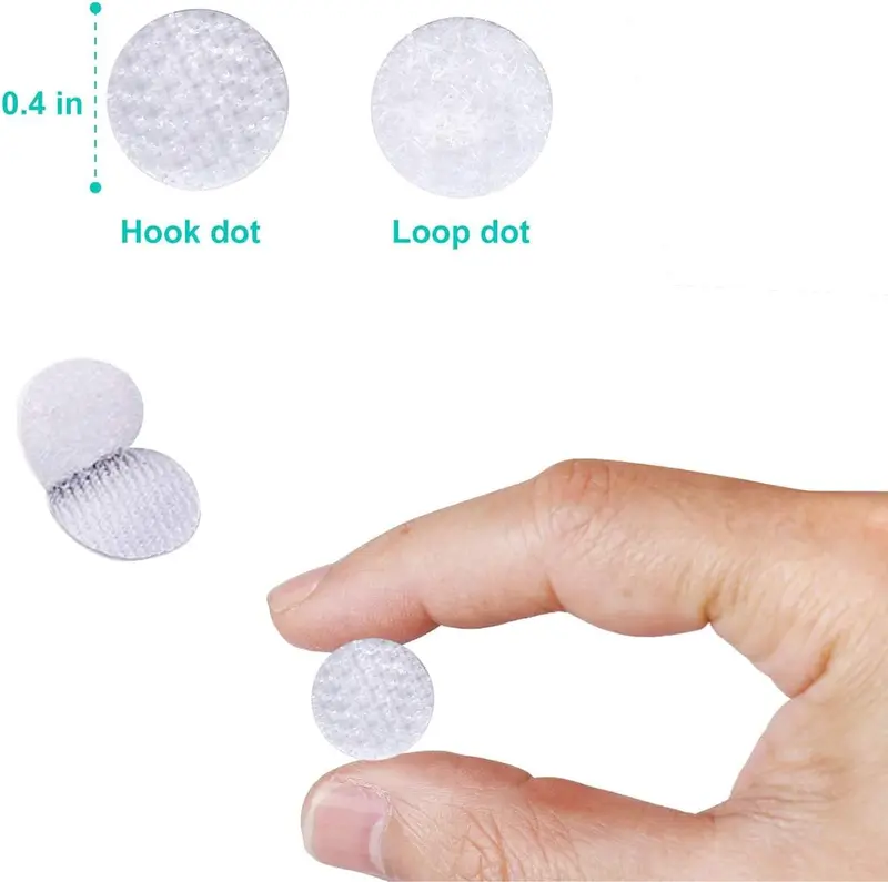 120pcs Round Velcro Dots, Self Adhesive Hook & Loop Coins, 13mm/21mm Reusable Fastening Dots, Strong Double Sided Sticky Back for Metal/Wood/Glass/Fabric/Plastic, White or Black, Peel & Stick Mounting, Washable Non-Slip Grip, Industrial Strength DIY Craft 6