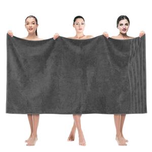 2X Super Jumbo Bath Sheet Large White Oversized 80x140cm Plus Size 100% Cotton 500Gsm Egyptian Cotton Style Thick Absorbent Super Soft Quick Dry Gift Wrapped Packed Towel Sheet for Shower and Other Uses Reusable Hotel Quality Huge Bath Sheets