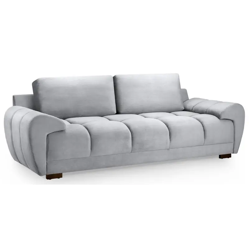 Azzuro Grey Velvet Fabric 3 Seater Sofa | Luxury Comfort | Versatile Design 0