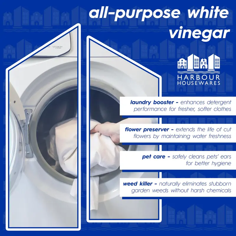 Harbour Housewares White Vinegar for Cleaning, Pickling and Cooking - 5L 4