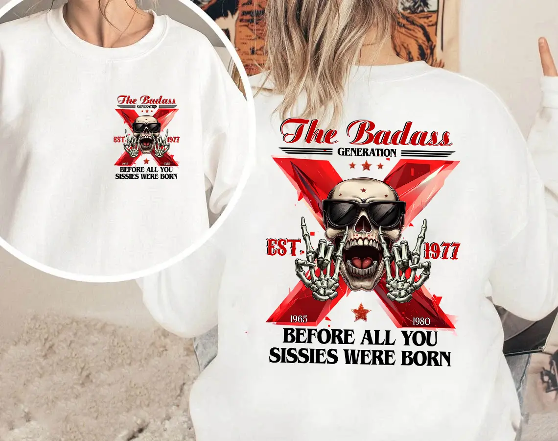 Custom Year GenX 2 Side T Shirt, GenX T-shirt, Vintage 90s GenX 1965-1980, Custom Year Generation X T Shirt ,  Generation T-Shirt