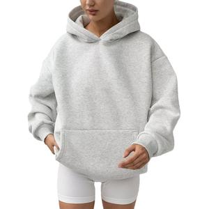 Autumn Winter Ladies Long Sleeve Hooded Sweatshirt Pullover loose Casual Tops,fashion Solid Color Tops Ladies Womenswear Basic tesco  clothing