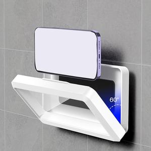 360° Rotating Bathroom Phone Case, Wall Mounted Shower Phone Holder, Waterproof Anti-fog Phone Support Stand For Bathroom Toilet