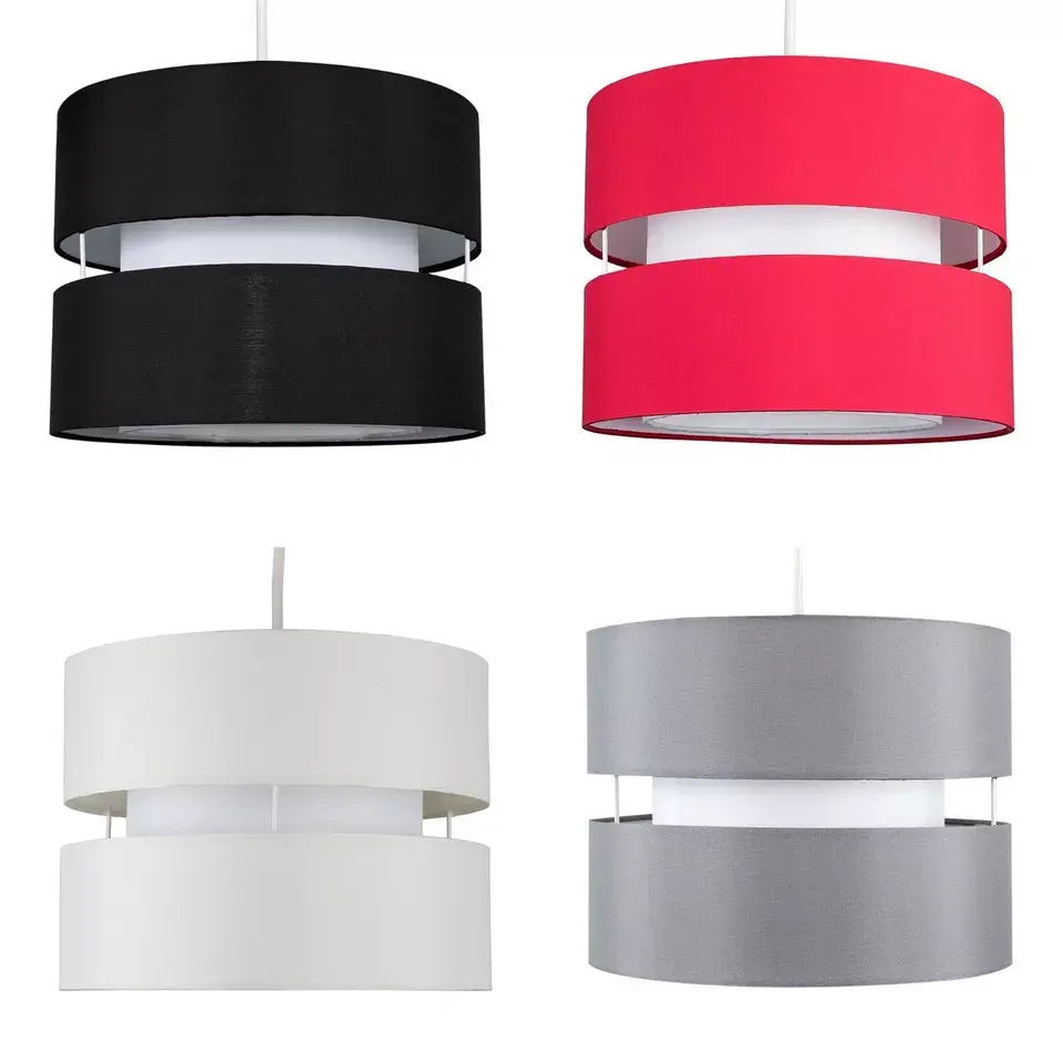 26cm Round Fabric Ceiling Light Shade Pendant Lighting Cotton Drum Lampshade