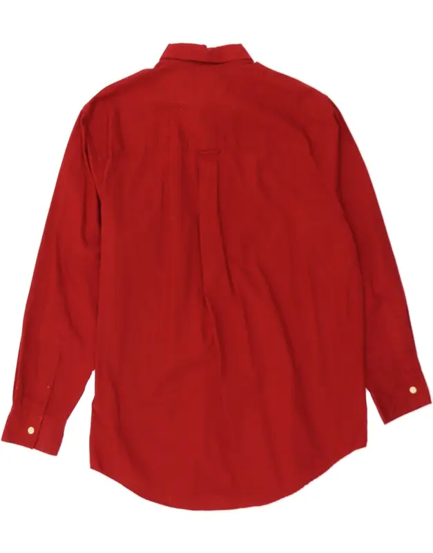 Pre-Owned Vintage CHAPS Mens Shirt Medium Red Cotton 2