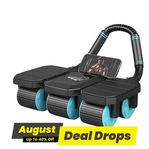 6 Wheel 8 Support Abdominal Muscle Training Roller, Automatic Rebound Abdominal Wheel Roller, Home Gym Abdominal Muscle Machine, Abdominal Muscle Trainer, Exercise Equipment, Workout Equipment, Abdominal Exercise Board, Abdominal Fitness Wheel