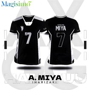 [Free Customized Name and Number] Brand New Retro Collared Jersey Haikyu Anime Same Style Jersey New 3D Printing Short-sleeved Jersey Sportswear T-shirt Unisex Men's Jerseys Women's Jerseys