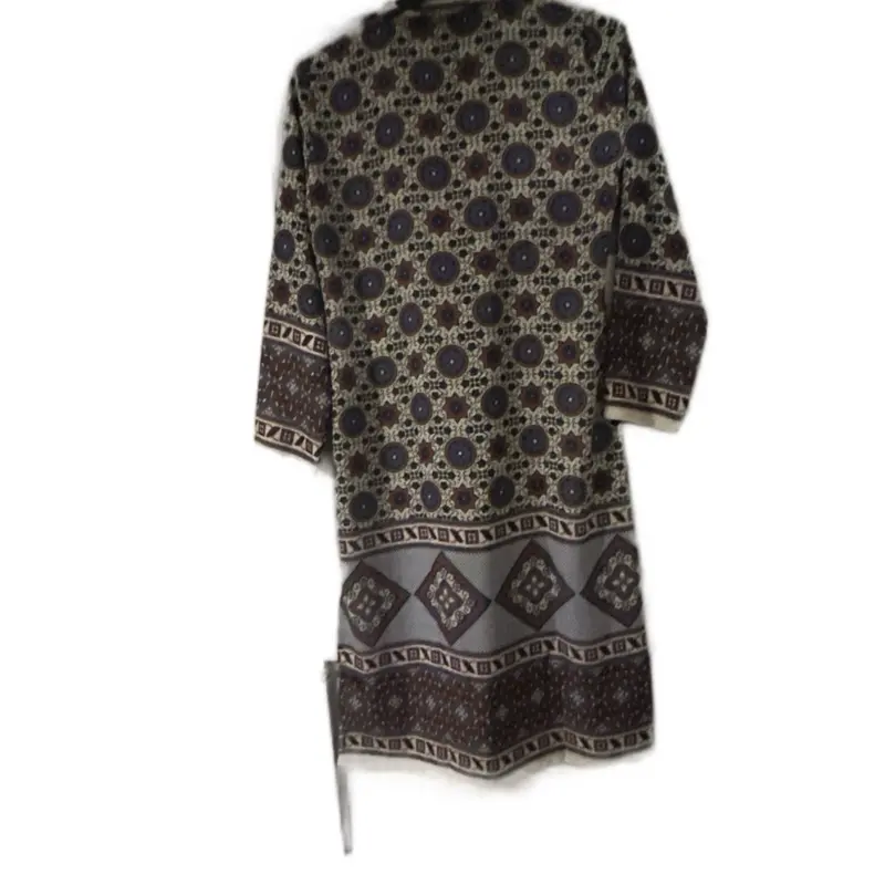 Asian style women’s casual wear kurta.jarjat fabric with beautiful print ,stitching is so beautiful fabric very comfy and long sleeves . Summer Womenswear 6