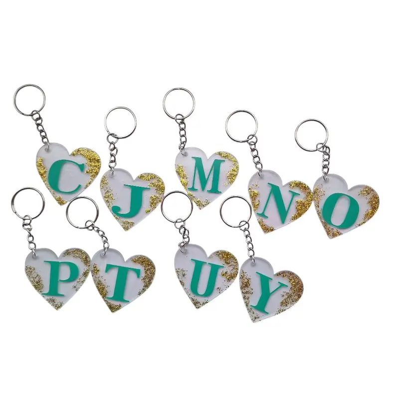 personalised initial keychain 0