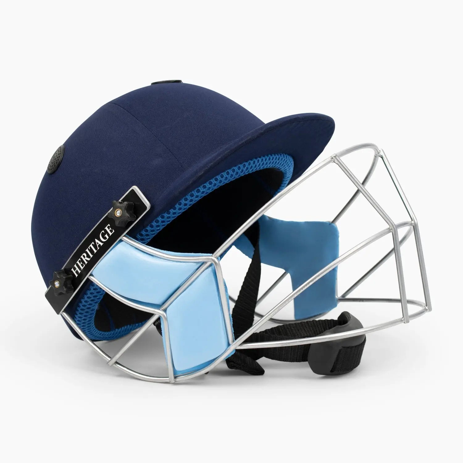 Heritage Academy Junior Cricket Helmet - Reinforced Fiberglass, Fixed Front Grill, Ventilated Shell, High Impact Protection