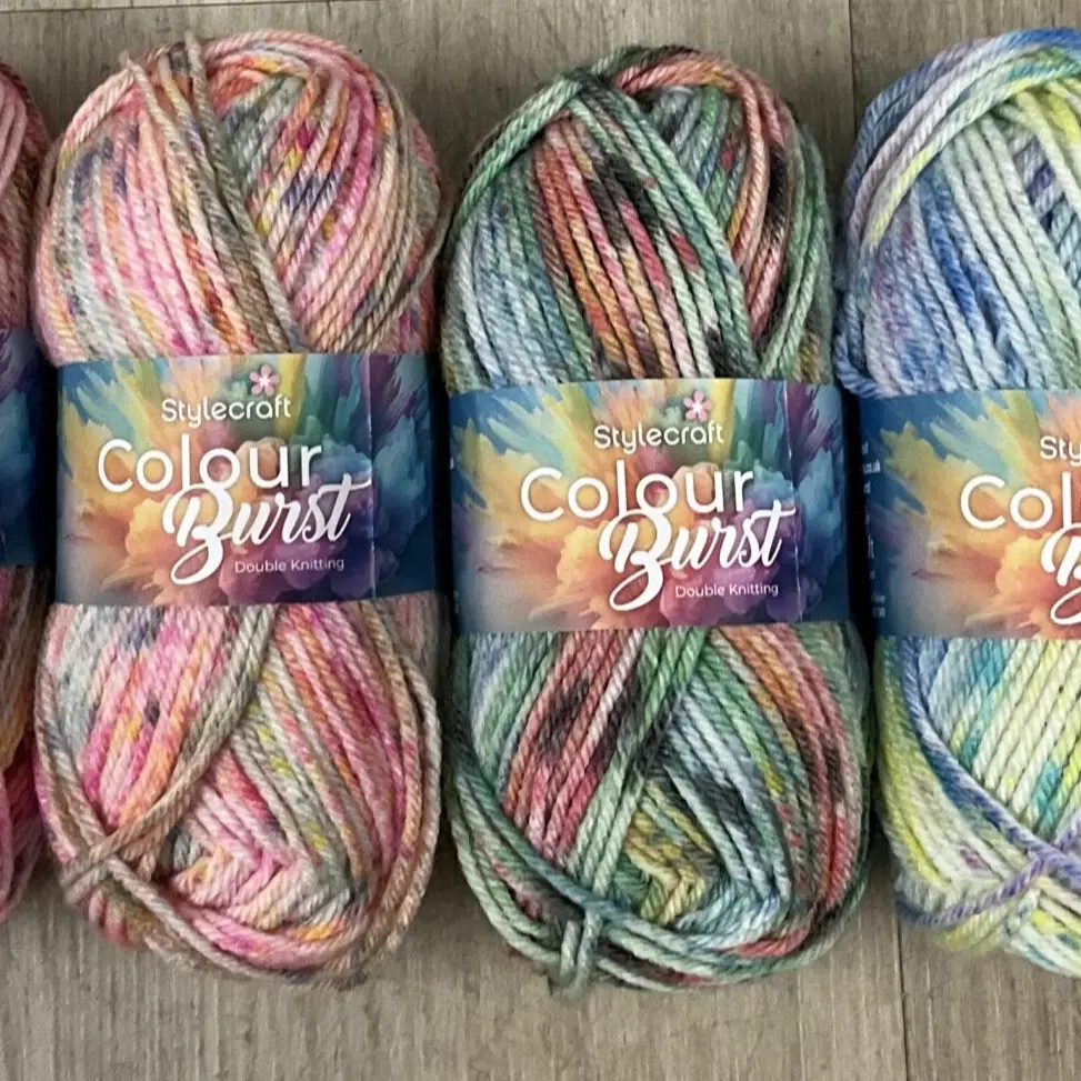 Stylecraft Colour Burst DK Acrylic Yarn Shade - Northern Lights for Knitted Items