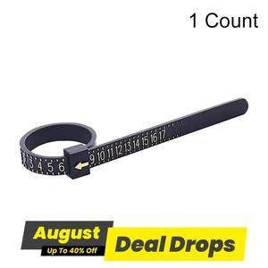 US Ring Sizer Measuring Gauge, Plastic Finger Sizing Measure Tool, Reusable Ring Sizer Measuring Tool for Jewellery, Hand Measuring Tool for 1-17 US Rings Size